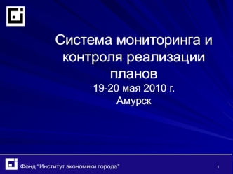 Система мониторинга и контроля реализации планов 19-20 мая 2010 г.Амурск