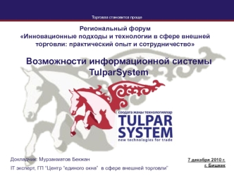 Возможности информационной системы TulparSystem