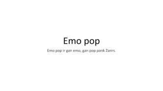 Emo pop