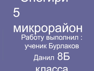 Снегири́ (5-й микрорайон)