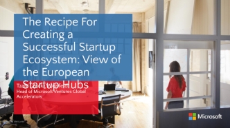 The Recipe For Creating a Successful Startup Ecosystem: View of the European Startup Hubs