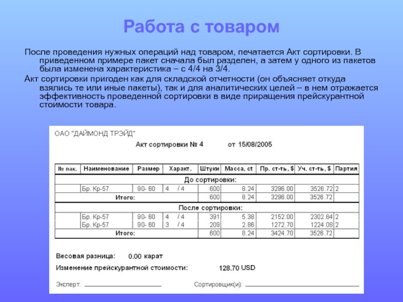 Акт на сортировку и сушку продукции растениеводства образец заполнения