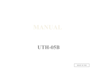 Manual UTH 05B