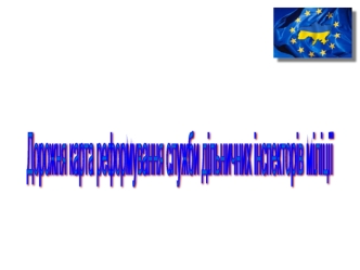 Дорожня карта реформування служби дільничних інспекторів міліції