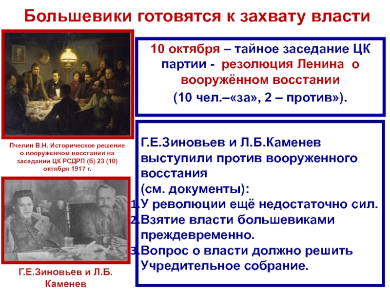 Причины прихода большевиков к власти в октябре