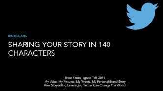 Sharing Your Story in 140 Characters