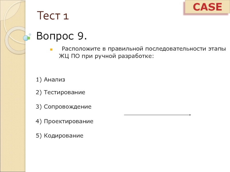 Основной результат стадии разработки проекта тест с ответами