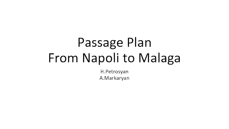 Passage plan