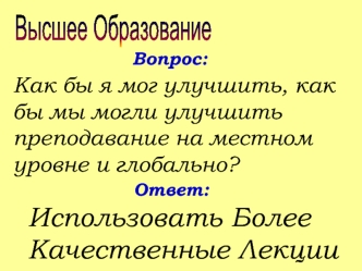 Высшее Образование