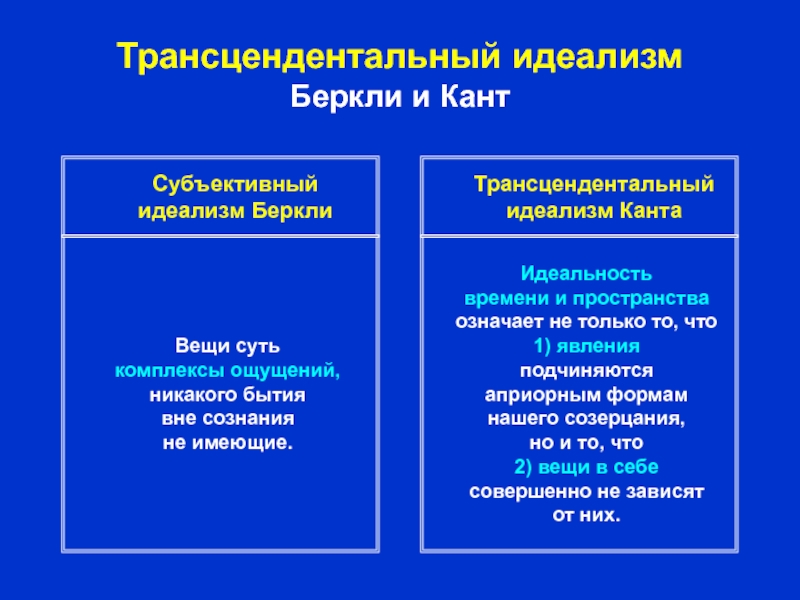 Кант субъективный идеализм