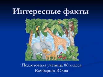 Интересные факты