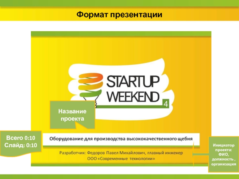 Как называется презентация продукта