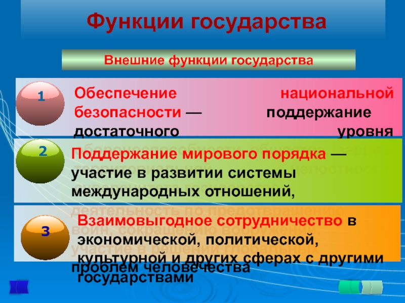 Общества и государства от внешних. Политическая функция государства. Функции государства обеспечение. Внешняя функция государства обеспечение национальной безопасности. Функции государства для обеспечения безопасности.