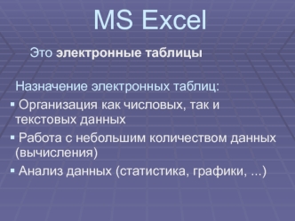 MS Excel