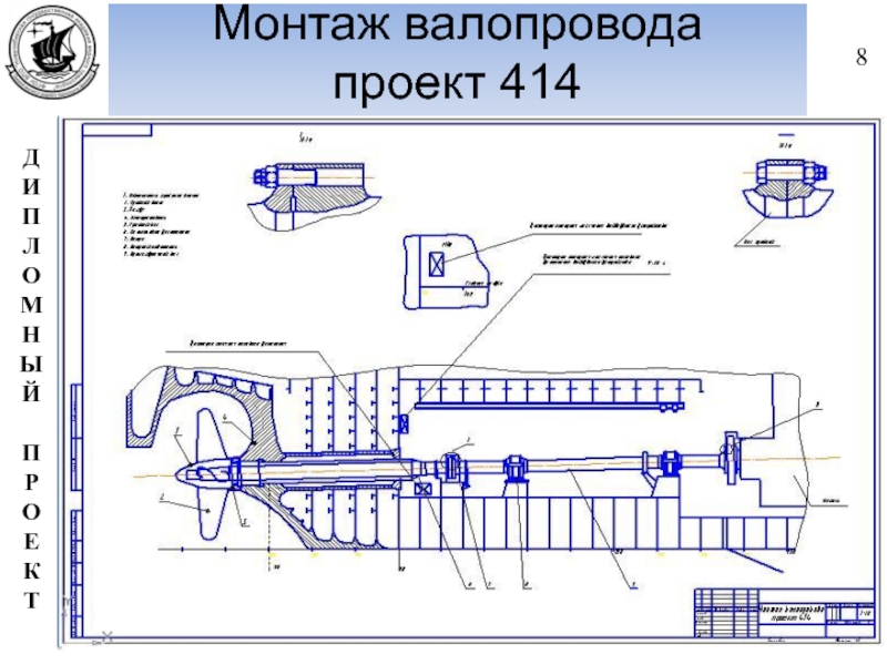 Схема туннеля гребного вала