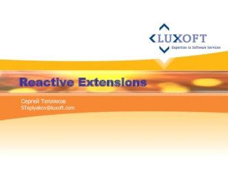 Reactive Extensions