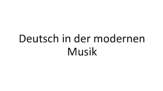 Deutsch in der modernen musik