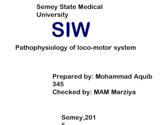 Pathophysiology of loco-motor system