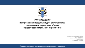 Выпускаемая продукция для обустройства пешеходных переходов вблизи общеобразовательных учреждений