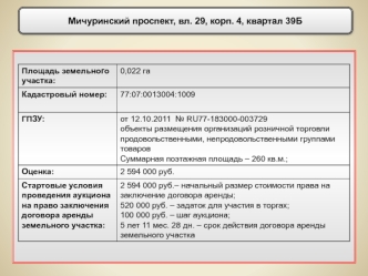 Мичуринский проспект, вл. 29, корп. 4, квартал 39Б