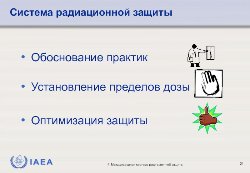 Обоснованность практики. Радиационная защита. Обоснование в защиту.