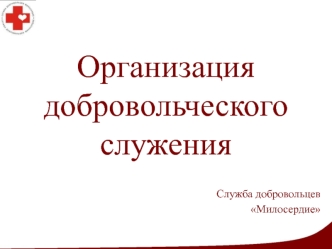 Организация добровольческого служения