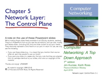 Network Layer: The Control Plane