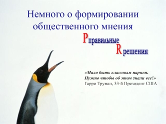 Немного о формировании общественного мнения