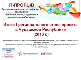 IT-ПРОРЫВВсероссийский конкурс проектов и технологийдля школьников, студентов и молодых разработчиков