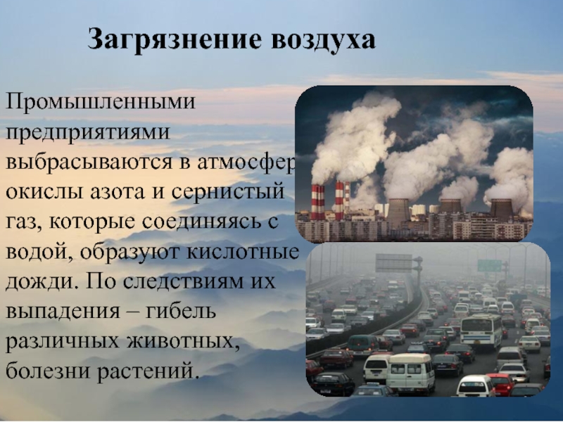 Промышленность загрязняющая воздух