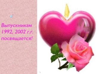 Выпускникам 1992, 2002 г.г. посвящается!