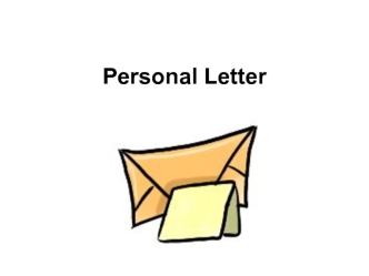 Personal letter