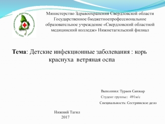 Детские инфекционные заболевания: корь, краснуха, ветряная оспа. Часть 2