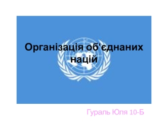 Організація обєднаних націй (ООН)