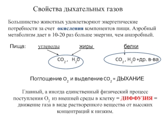 Свойства дыхательных газов