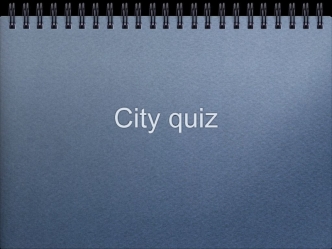City quiz