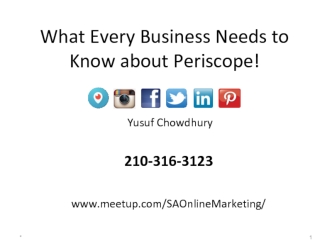 What Every Business Needs to Know about Periscope!