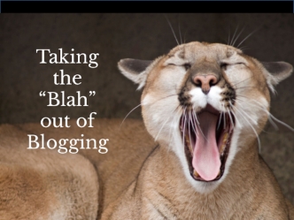 Taking the “Blah” out of Blogging