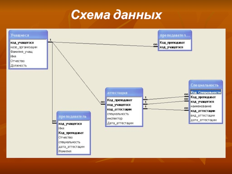 Что показывает схема данных