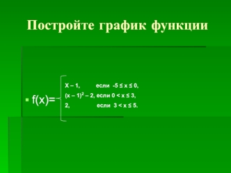 Построение графика функции