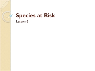 Species at Risk