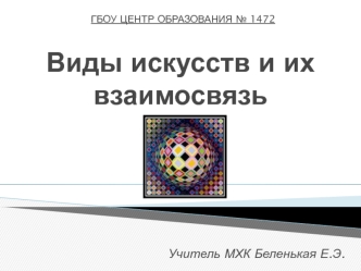 Виды искусств и их взаимосвязь