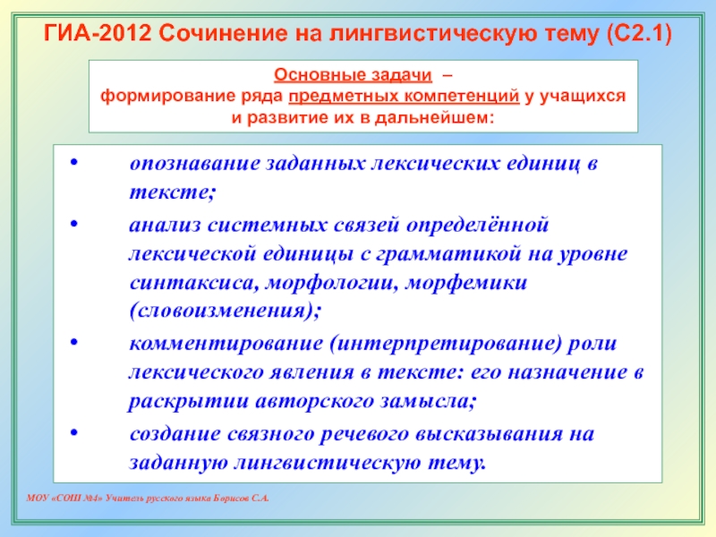 Сочинение на лингвистическую тему 7 класс по русскому языку презентация