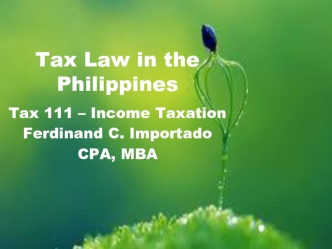 Tax Law in the Philippines