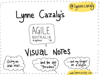 Lynne Cazaly - Agile Australia 2014 Visual Notes. 'The Deck'