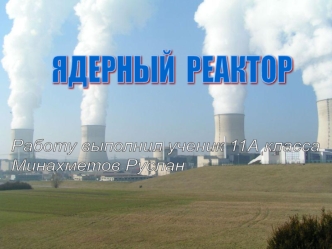 ЯДЕРНЫЙ  РЕАКТОР