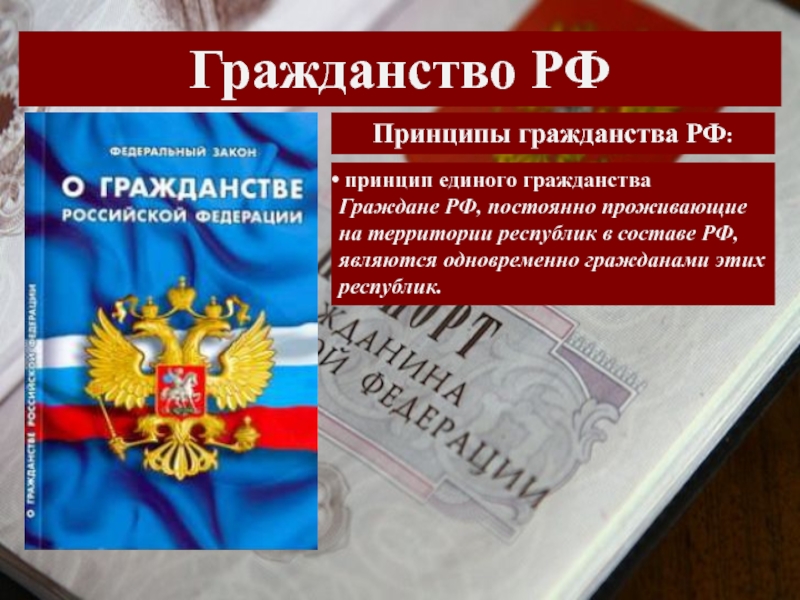 Доклад: Единое гражданство РФ