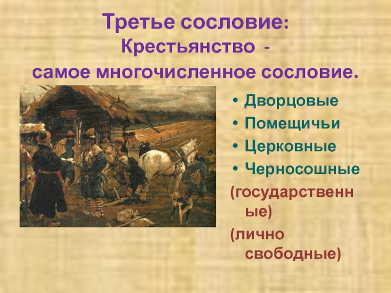 Третья сословия. Самое многочисленное сословие. Крестьянство - самое многочисленное сословие.. Третье сословие. Духовенство дворянство третье сословие.