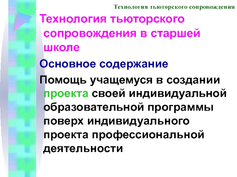 Модель тьюторского сопровождения