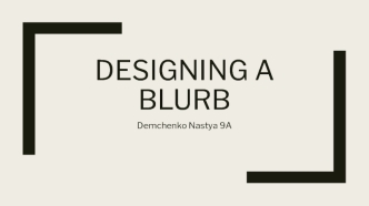 DesigNING A BLURB